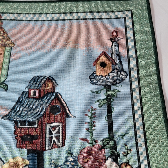 13"x19" Tapestry Placemats set of Four Bird House Themed. - Picture 5 of 5